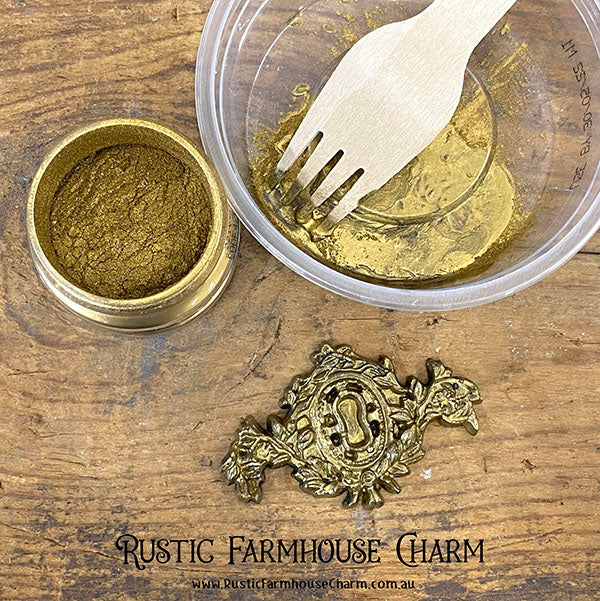 ANTIQUE GOLD Metal Pigment Powder by Pentart 20g - Rustic Farmhouse Charm