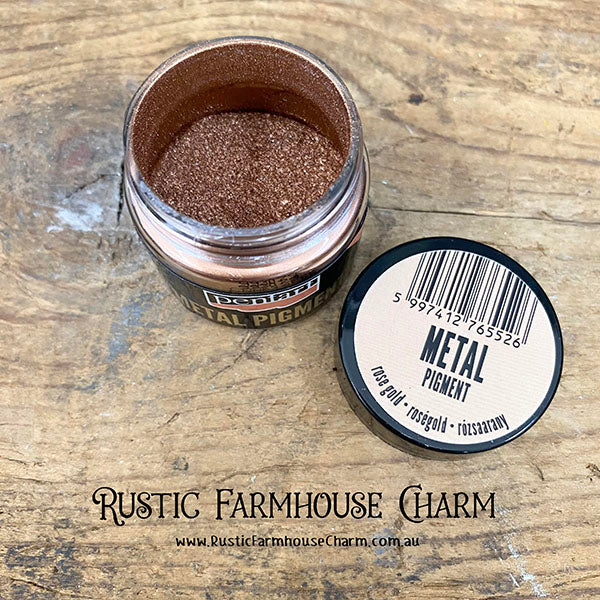NEW! ROSE GOLD Metal Pigment Powder by Pentart 8g - Rustic Farmhouse Charm