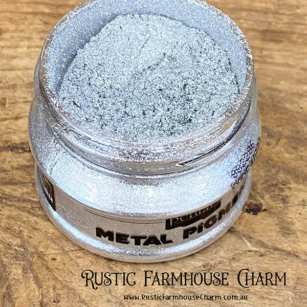 SPARKLING SILVER Metal Pigment Powder by Pentart 8g - Rustic Farmhouse Charm