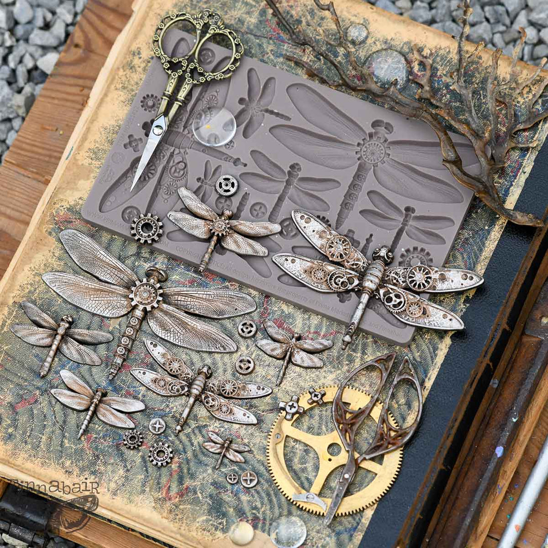 NEW! Finnabair Mould - MACHINE DRAGONFLIES (5" x 8")