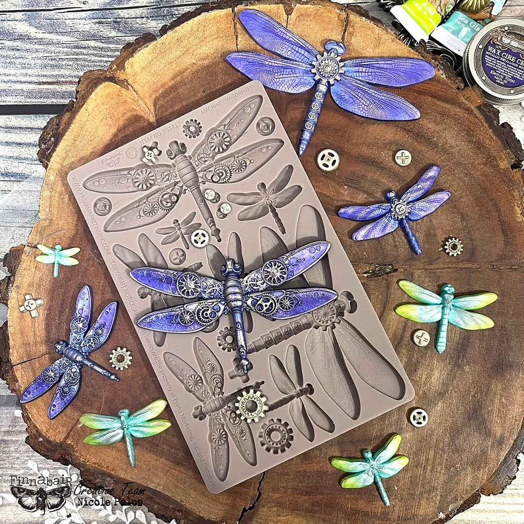NEW! Finnabair Mould - MACHINE DRAGONFLIES (5" x 8")