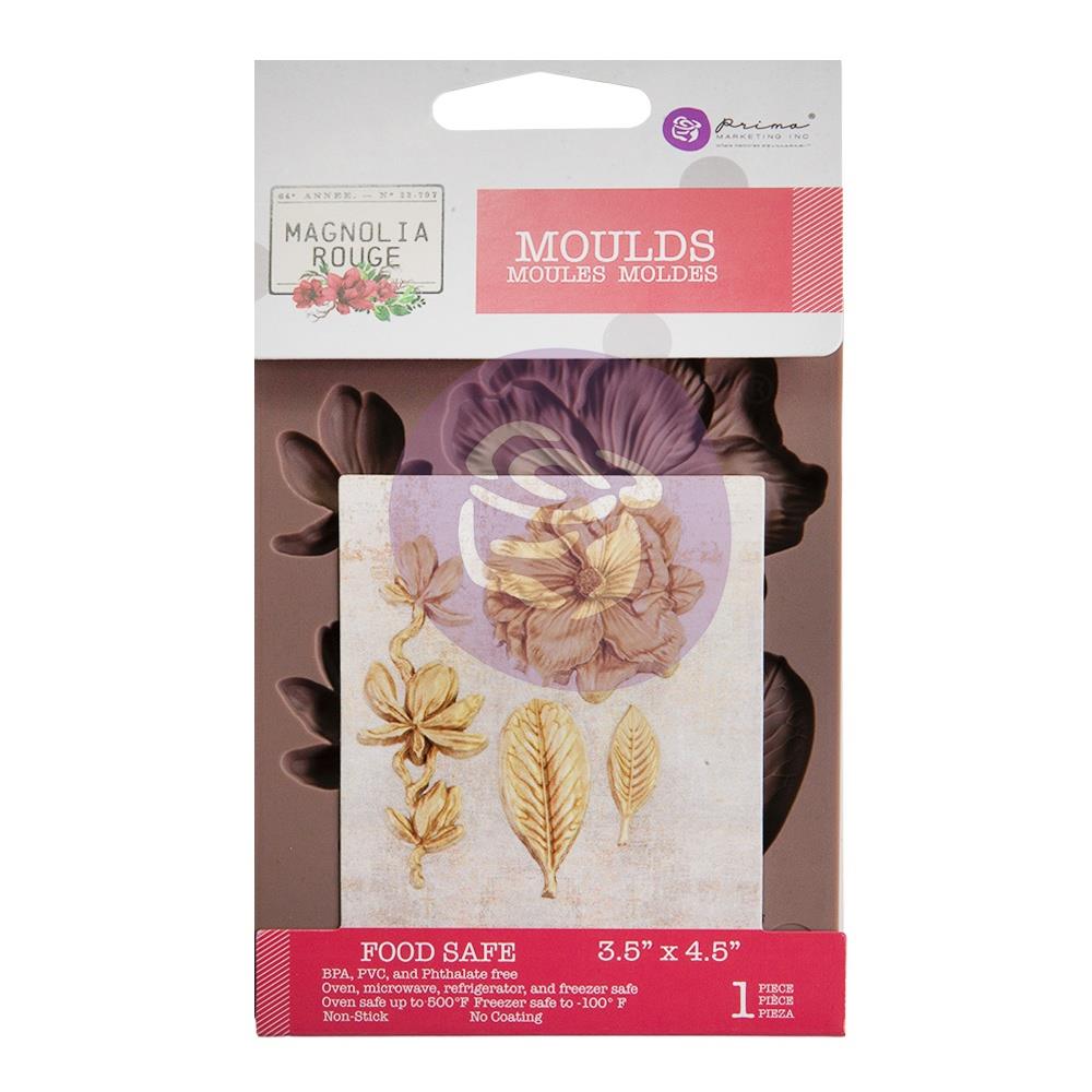 MAGNOLIA ROUGE Mould by Prima (8.89cm x 11.43cm) - Rustic Farmhouse Charm