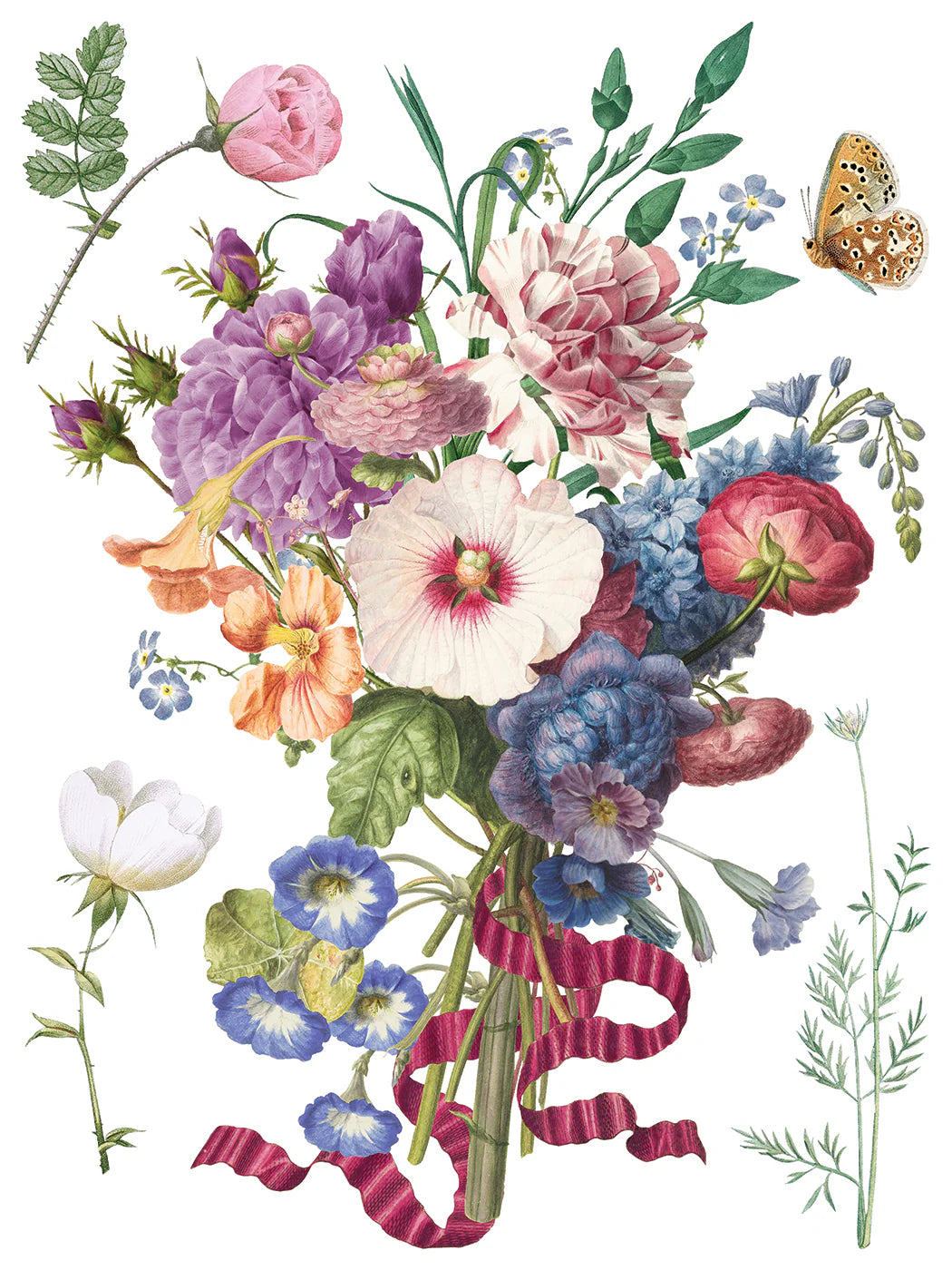 NEW! IOD Transfer Pad - MARCHE DES FLEURS (set of eight 12"x16" sheets) - Rustic Farmhouse Charm