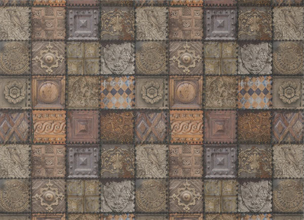 Decoupage Tissue Paper - Medieval Tiles Pattern (53.34cm x 73.66cm) - Rustic Farmhouse Charm