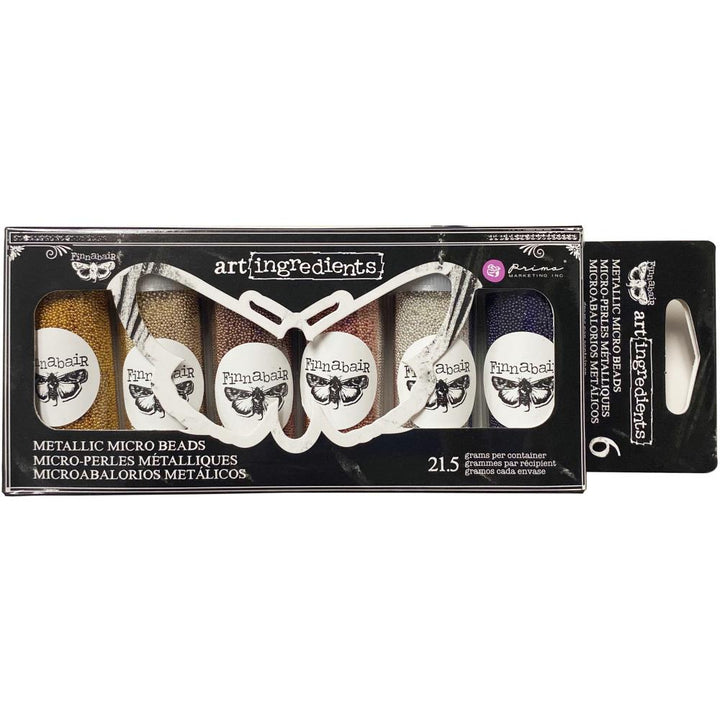 METALLIC Micro Beads Set of 6 (Art Ingredients) - Rustic Farmhouse Charm