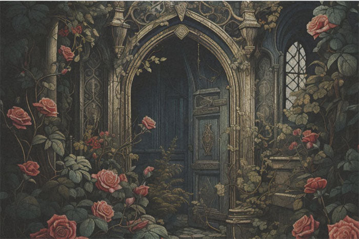 Decoupage Tissue Paper - Midnight Rose Garden (50.8cm x 76.2cm)