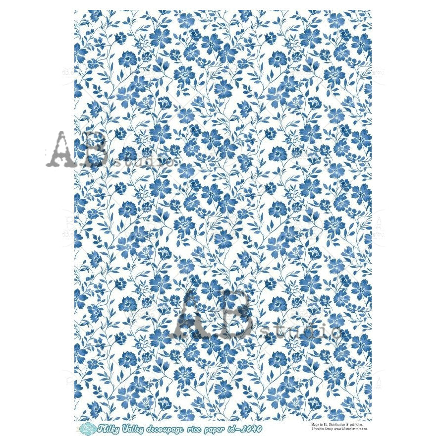 ABstudio Rice Paper - MILKY VALLEY 1040 (A4) - Rustic Farmhouse Charm