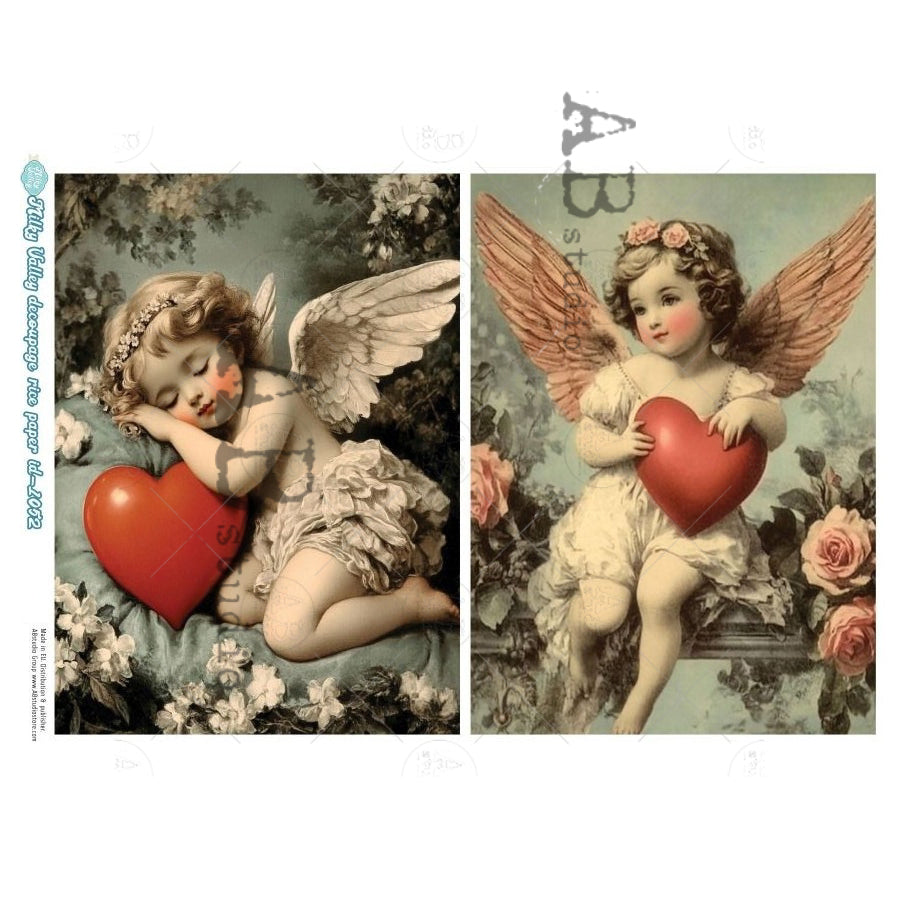 ABstudio Rice Paper - MILKY VALLEY 1052 (A4) - Rustic Farmhouse Charm