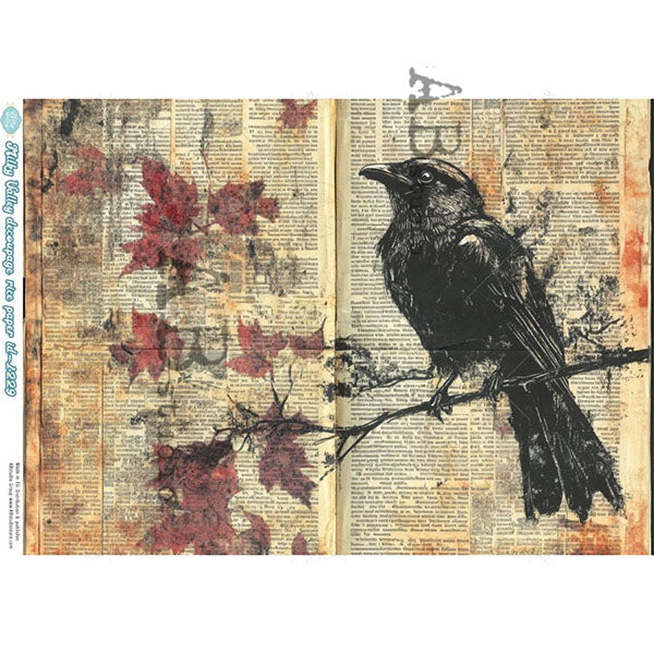 ABstudio Rice Paper - MILKY VALLEY 1229 (A4) - Rustic Farmhouse Charm