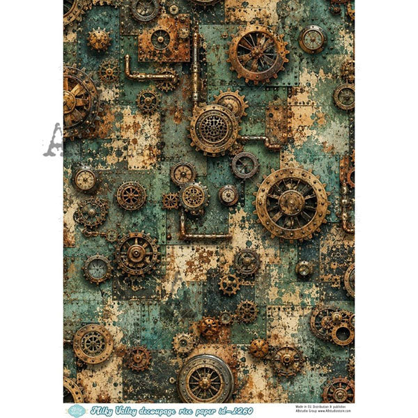 ABstudio Rice Paper - MILKY VALLEY 1260 (A4) - Rustic Farmhouse Charm