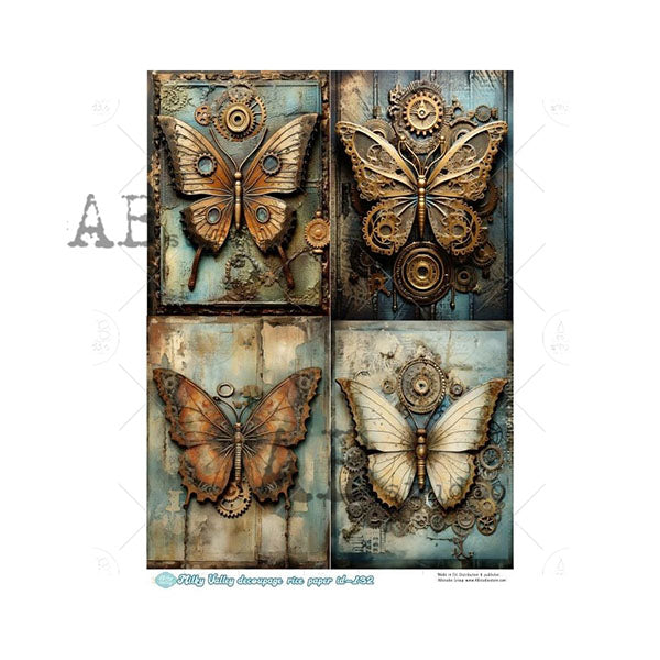 ABstudio Rice Paper - MILKY VALLEY 132 (A4) - Rustic Farmhouse Charm