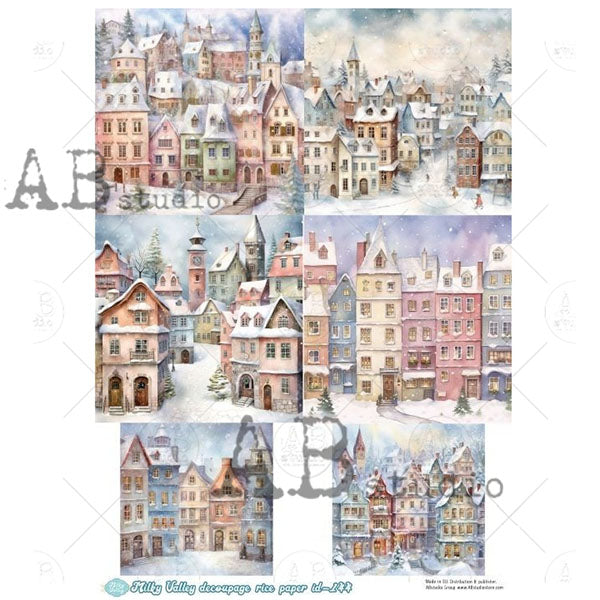 ABstudio Rice Paper - MILKY VALLEY 144 (A4) - Rustic Farmhouse Charm