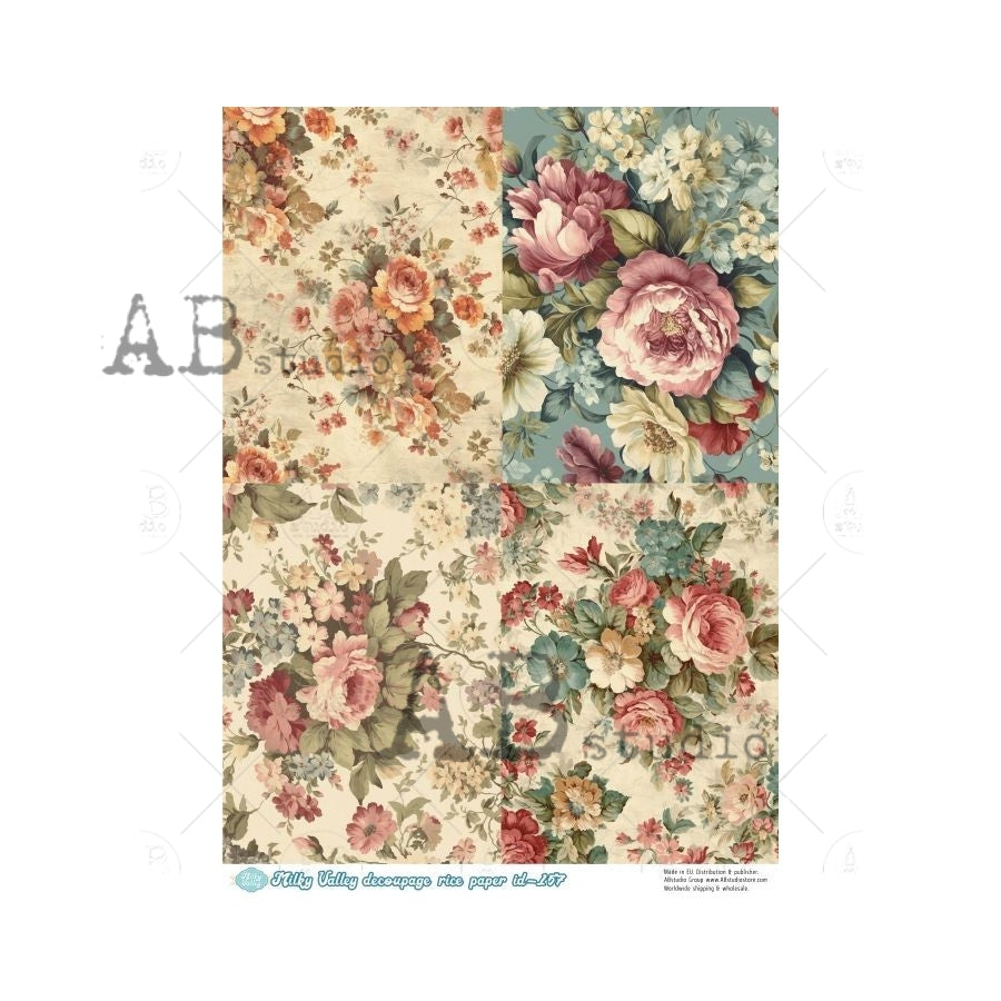 ABstudio Rice Paper - MILKY VALLEY 157 (A4) - Rustic Farmhouse Charm