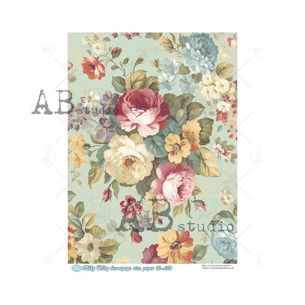 ABstudio Rice Paper - MILKY VALLEY 159 (A4) - Rustic Farmhouse Charm