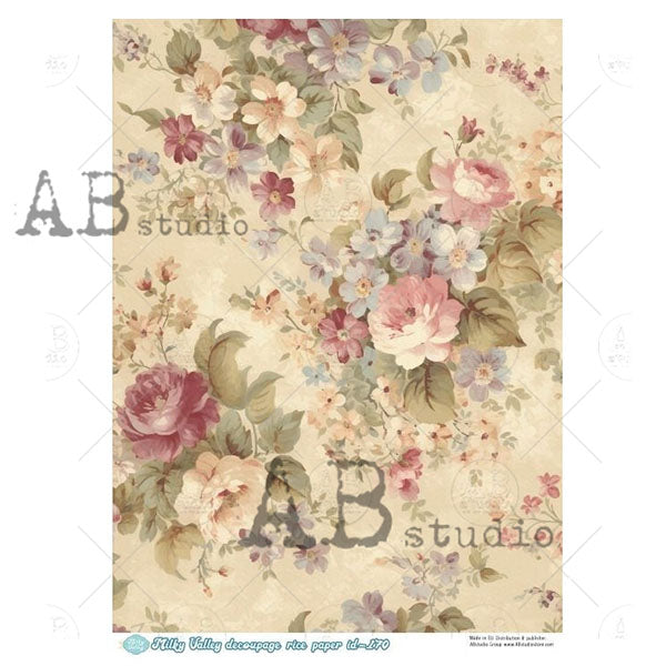ABstudio Rice Paper - MILKY VALLEY 170 (A4) - Rustic Farmhouse Charm