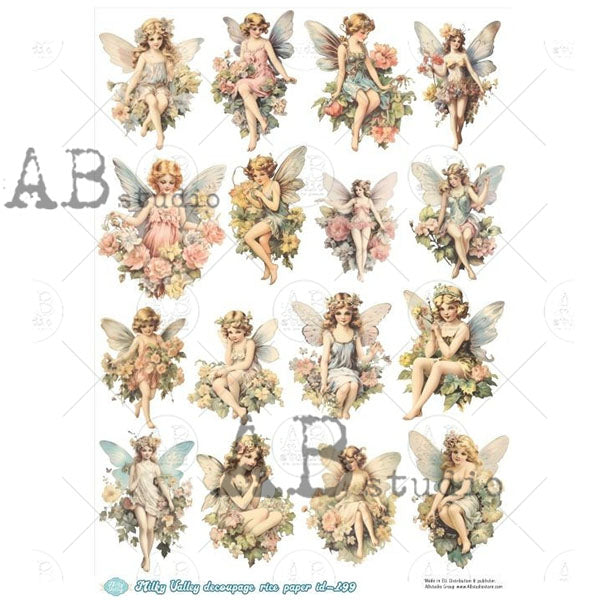 ABstudio Rice Paper - MILKY VALLEY 199 (A4) - Rustic Farmhouse Charm