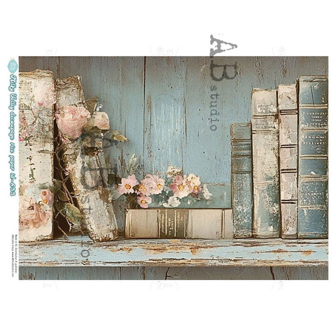 ABstudio Rice Paper - MILKY VALLEY 633 (A4) - Rustic Farmhouse Charm