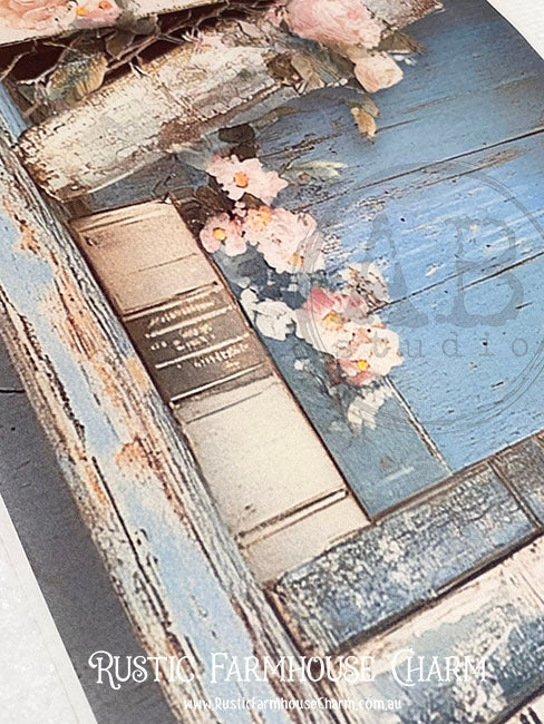 ABstudio Rice Paper - MILKY VALLEY 633 (A4) - Rustic Farmhouse Charm