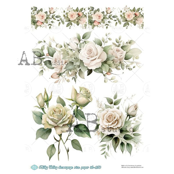 ABstudio Rice Paper - MILKY VALLEY 650 (A4)