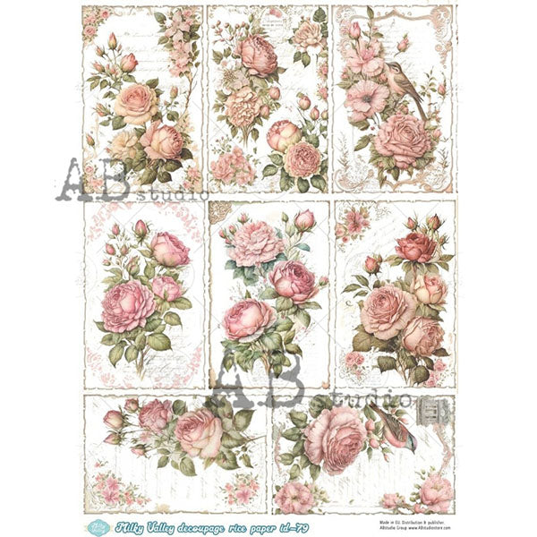 ABstudio Rice Paper - MILKY VALLEY 79 (A4) - Rustic Farmhouse Charm