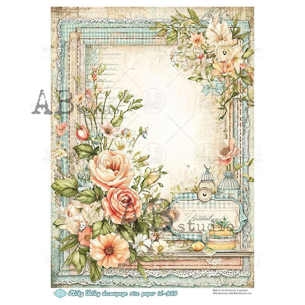 ABstudio Rice Paper - MILKY VALLEY 920 (A4) - Rustic Farmhouse Charm