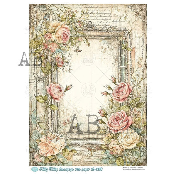 ABstudio Rice Paper - MILKY VALLEY 924 (A4) - Rustic Farmhouse Charm