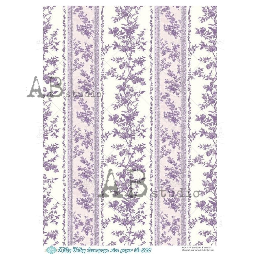ABstudio Rice Paper - MILKY VALLEY 988 (A4) - Rustic Farmhouse Charm