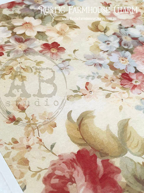 ABstudio Rice Paper - MILKY VALLEY 170 (A4) - Rustic Farmhouse Charm