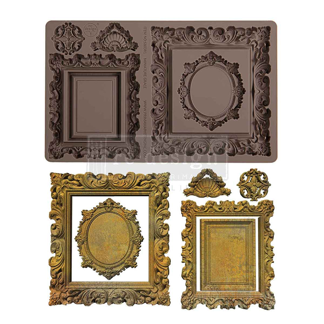NEW! Redesign Mould - MINIATURE GRACE (5" x 8") - Rustic Farmhouse Charm