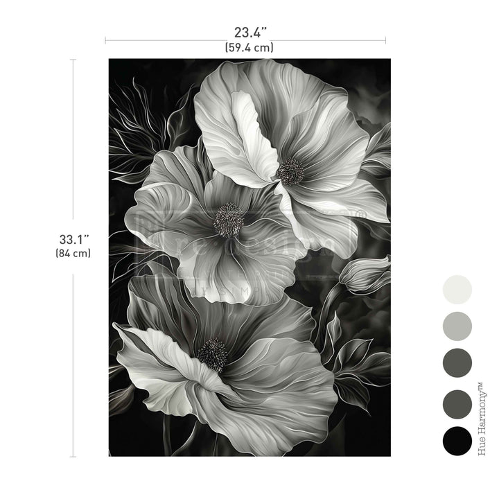 LIMITED! Redesign A1 Decoupage Fibre Paper - MOONLIGHT MATILIJA (59.44cm x 84.07cm)