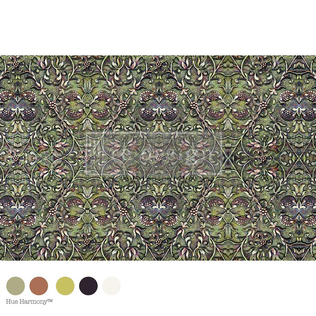 LIMITED! Redesign Decoupage Fibre - MOSS-BOUND SYMMETRY (49.53cm x 76.2cm)