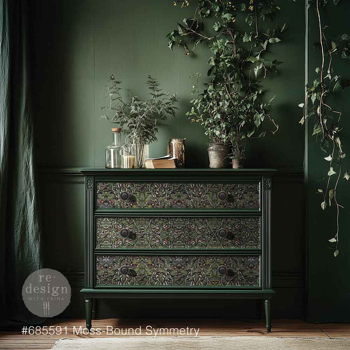LIMITED! Redesign Decoupage Fibre - MOSS-BOUND SYMMETRY (49.53cm x 76.2cm)