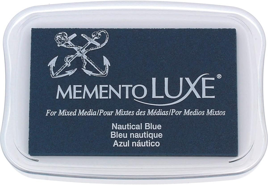 Tsukineko Memento Luxe Ink Pad - NAUTICAL BLUE (great for fabrics!) - Rustic Farmhouse Charm