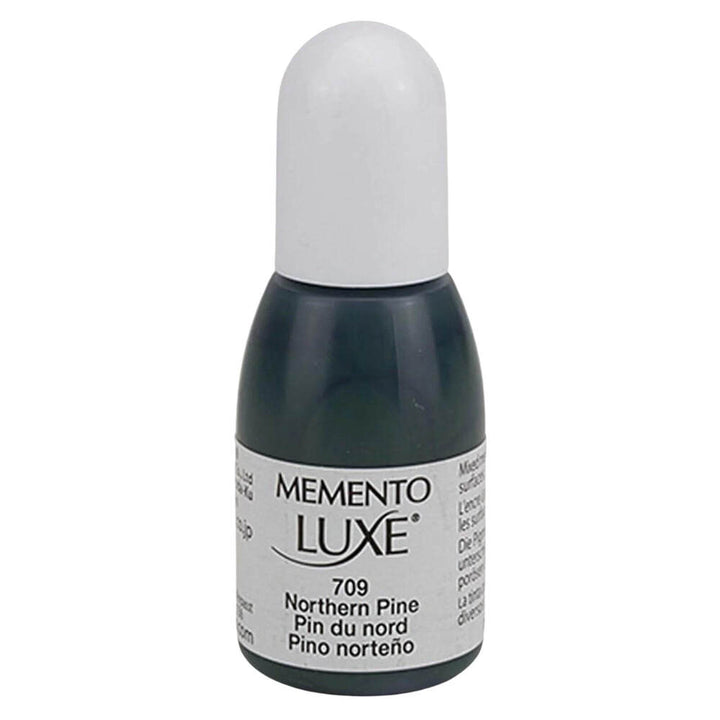 Tsukineko Memento Luxe Ink Refill - NORTHERN PINE (great for fabrics!) 15ml