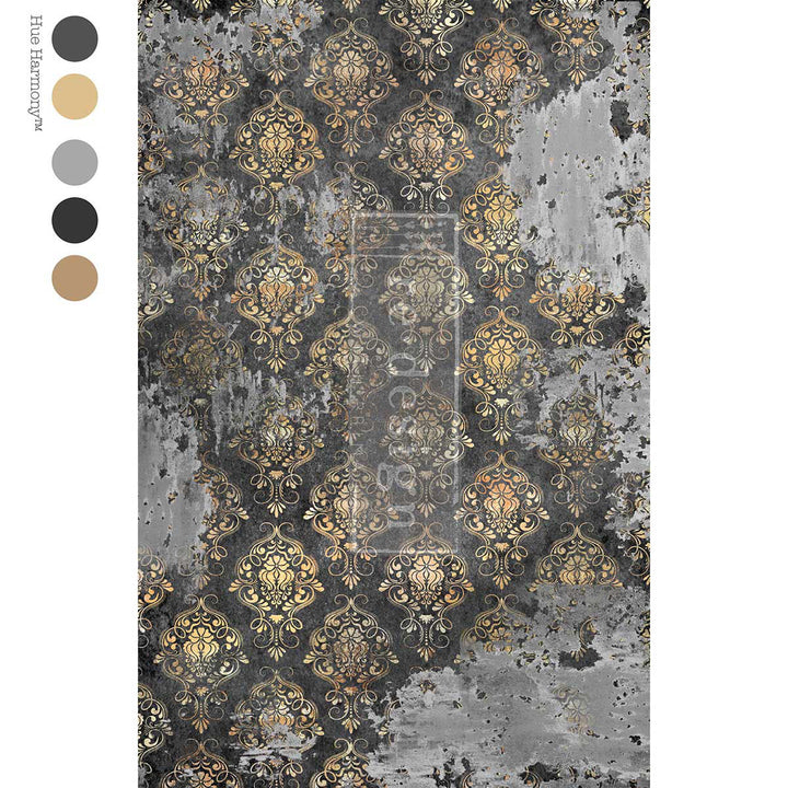 LIMITED! Redesign Decoupage Fibre - OBSIDIAN RELIQUARY (49.53cm x 76.2cm)