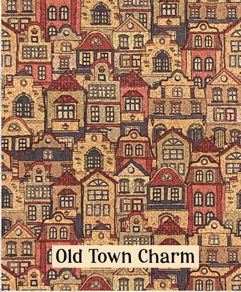 Adhesive Cork Fabric - OLD TOWN CHARM