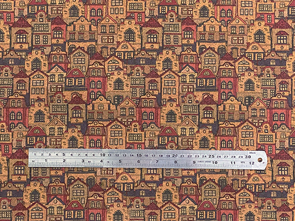 Adhesive Cork Fabric - OLD TOWN CHARM