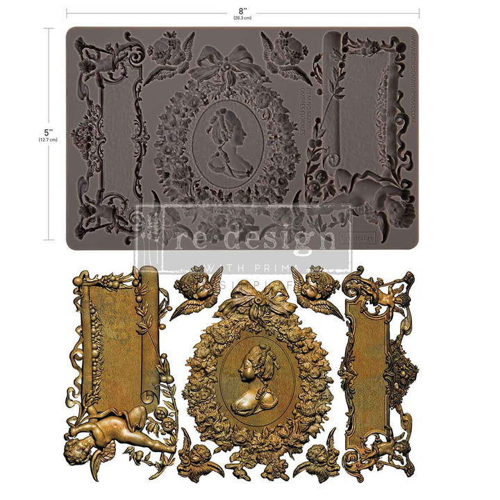 NEW! Redesign Mould - OMBRES FLORALES (5" x 8") - Rustic Farmhouse Charm