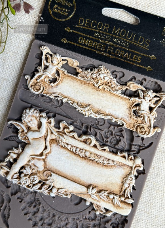 NEW! Redesign Mould - OMBRES FLORALES (5" x 8") - Rustic Farmhouse Charm