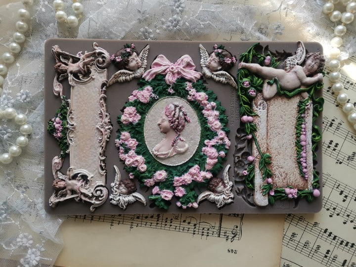 NEW! Redesign Mould - OMBRES FLORALES (5" x 8") - Rustic Farmhouse Charm