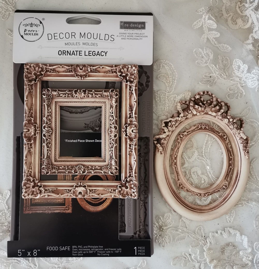 NEW! Redesign Mould - ORNATE LEGACY (5" x 8") - Rustic Farmhouse Charm