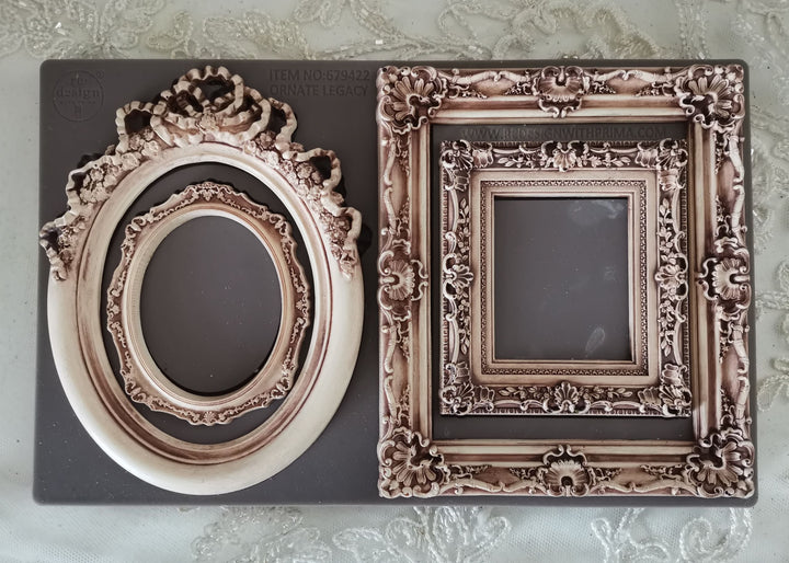 NEW! Redesign Mould - ORNATE LEGACY (5" x 8") - Rustic Farmhouse Charm
