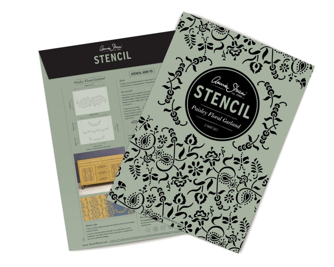Annie Sloan Stencil Set - PAISLEY FLORAL GARLAND