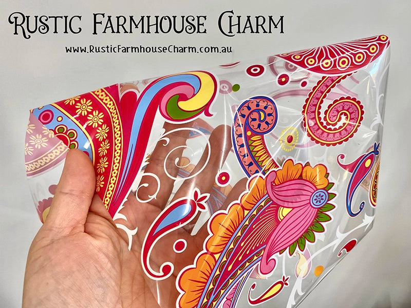 PAISLEY GRACE Transparent Foil - Rustic Farmhouse Charm