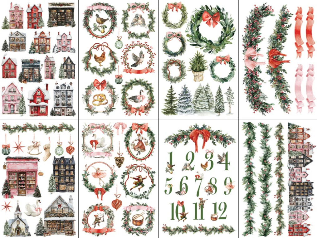 NEW! IOD Transfer Pad - PARTRIDGE LANE (set of eight 8"x12" sheets) - Rustic Farmhouse Charm