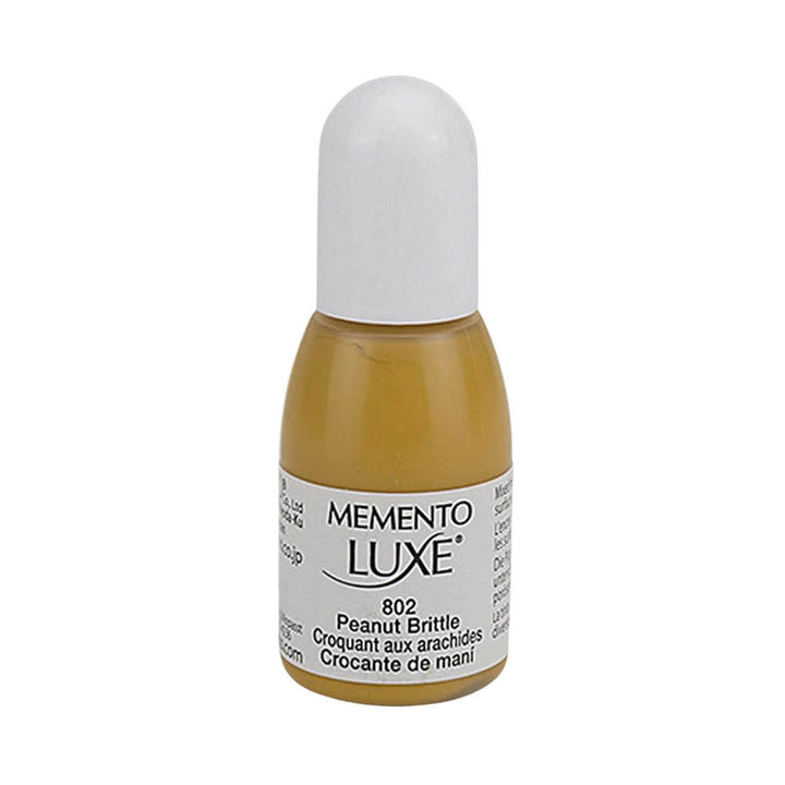 Tsukineko Memento Luxe Ink Refill - PEANUT BRITTLE (great for fabrics!) 15ml