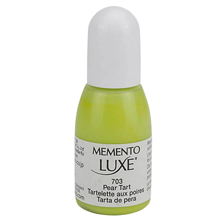 Tsukineko Memento Luxe Ink Refill - PEAR TART (great for fabrics!) 15ml