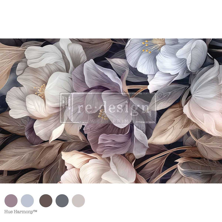 LIMITED! Redesign Decoupage Fibre - PETALS IN PROSE (49.53cm x 76.2cm)