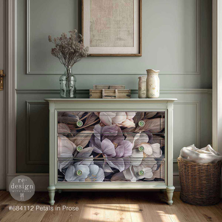 LIMITED! Redesign Decoupage Fibre - PETALS IN PROSE (49.53cm x 76.2cm)