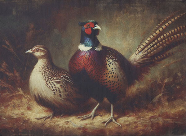 Decoupage Tissue Paper - Pheasant Birds (53.34cm x 73.66cm) - Rustic Farmhouse Charm
